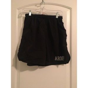 Men's Army Logo Shorts Physical Fitness Training Size Small Black